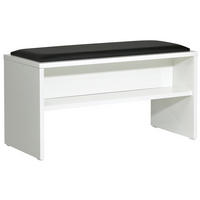 SITZBANK 90/48/40 cm Schwarz, Weiß  - Schwarz/Weiß, Basics, Textil (90/48/40cm) - Sadena