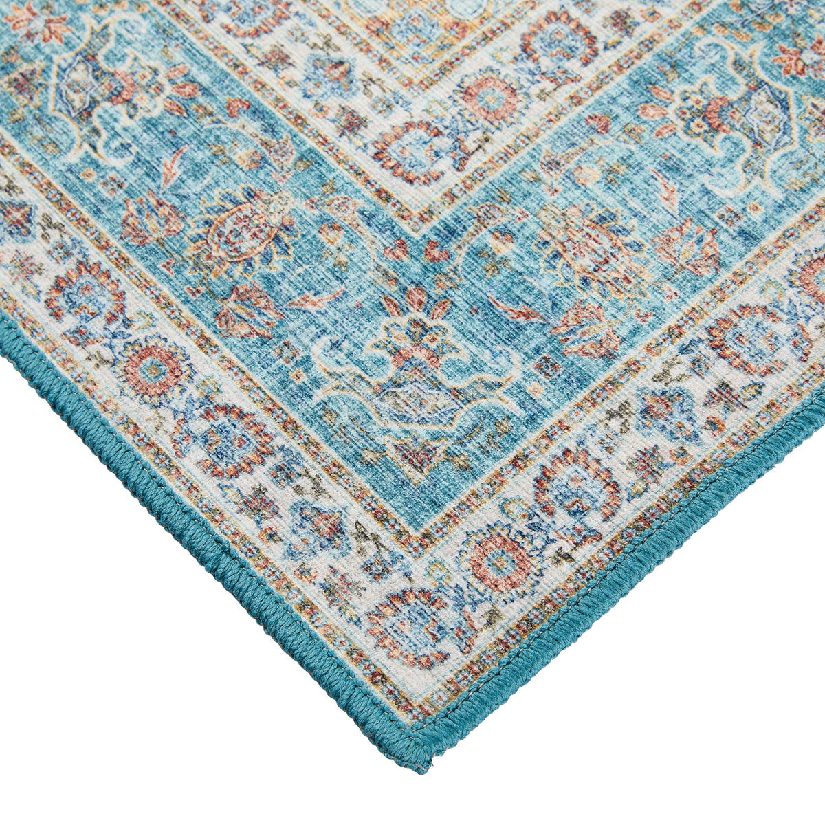 LÄUFER 80/250 cm Creme, Pastellblau, Cognac  - Pastellblau/Cognac, LIFESTYLE, Kunststoff/Textil (80/250cm) - Novel