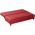 SCHLAFSOFA Flachgewebe Rot  - Rot/Hellgrau, MODERN, Textil/Metall (197/88/89cm) - Novel