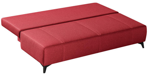 SCHLAFSOFA Flachgewebe Rot  - Rot/Hellgrau, MODERN, Textil/Metall (197/88/89cm) - Novel