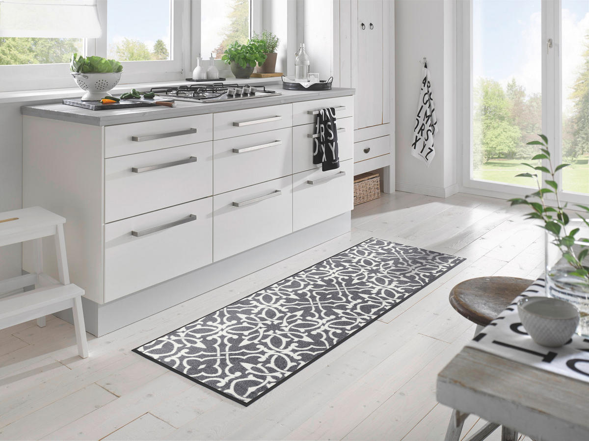 BĚHOUN DO KUCHYNĚ, 60/180 cm, šedá - šedá, Konvenční, textil/plast (60/180cm) - Esposa