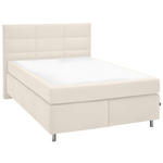 BOXSPRINGBETT 140/200 cm  in Creme  - Creme/Alufarben, KONVENTIONELL, Textil/Metall (140/200cm) - Dieter Knoll
