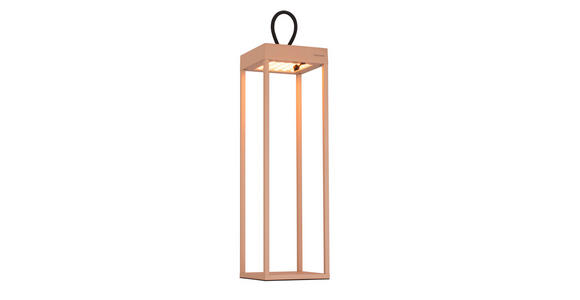 AKKU-TISCHLEUCHTE Miami 15/15/50 cm - Sandfarben, KONVENTIONELL, Kunststoff/Metall (15/15/50cm) - Dieter Knoll