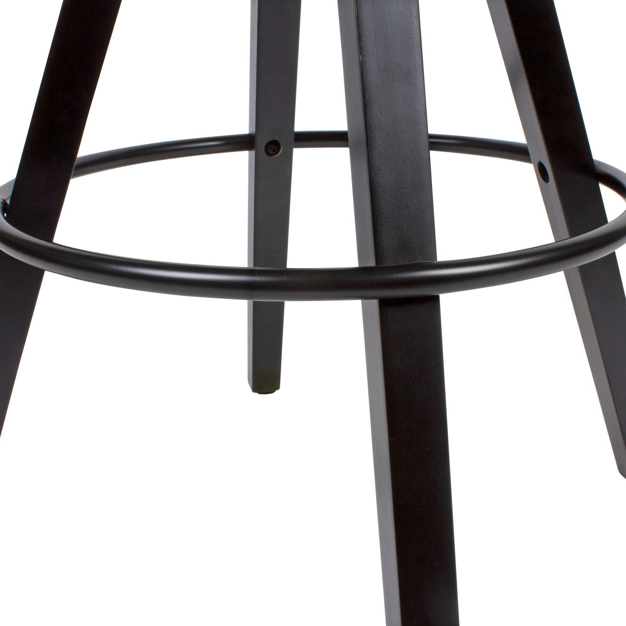 BARHOCKER-SET Lederlook Schwarz  - Schwarz, MODERN, Holz/Kunststoff (44/113/39cm) - MID.YOU