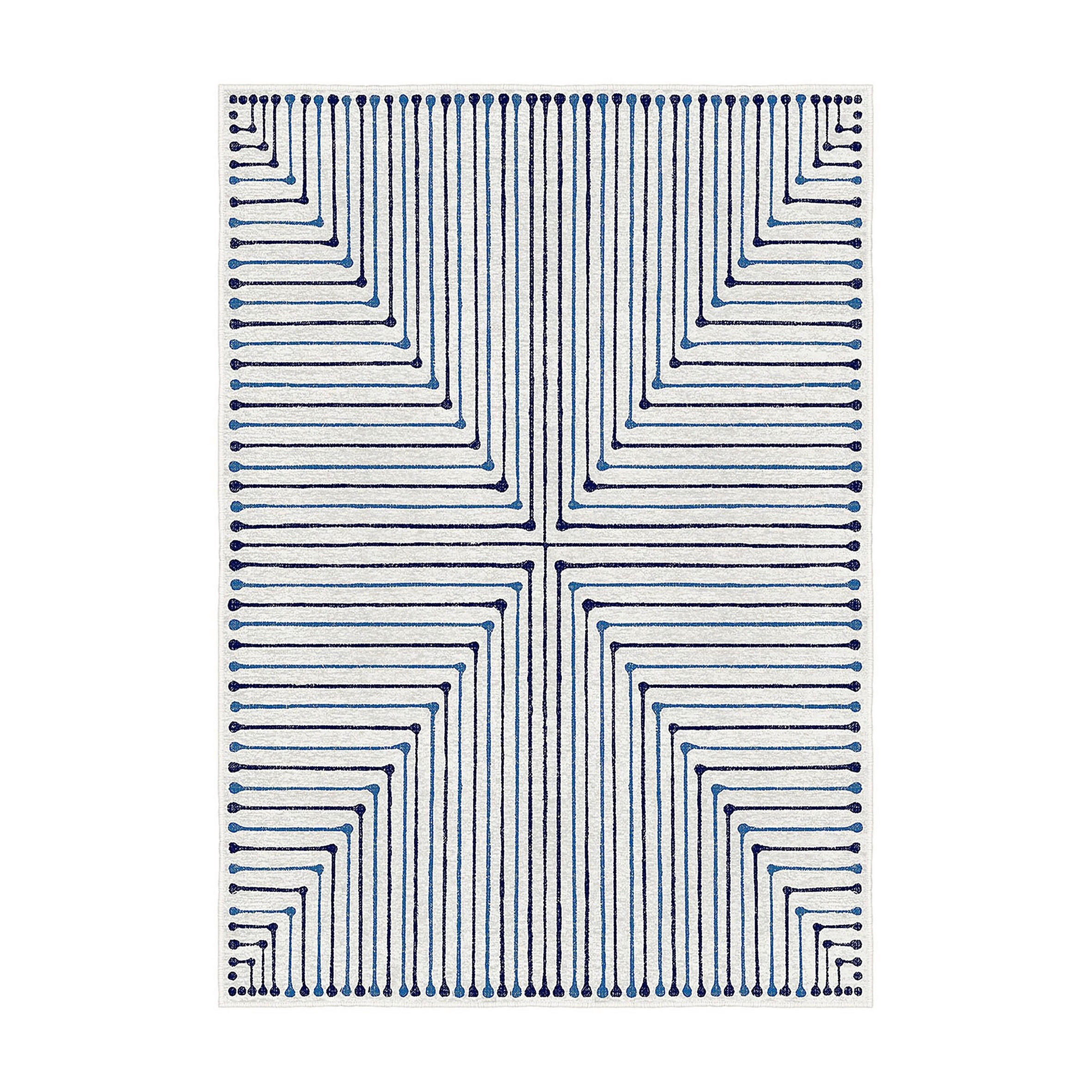 XXXLutz Flachwebeteppich Kece-Fr67 Blau 160x230 cm