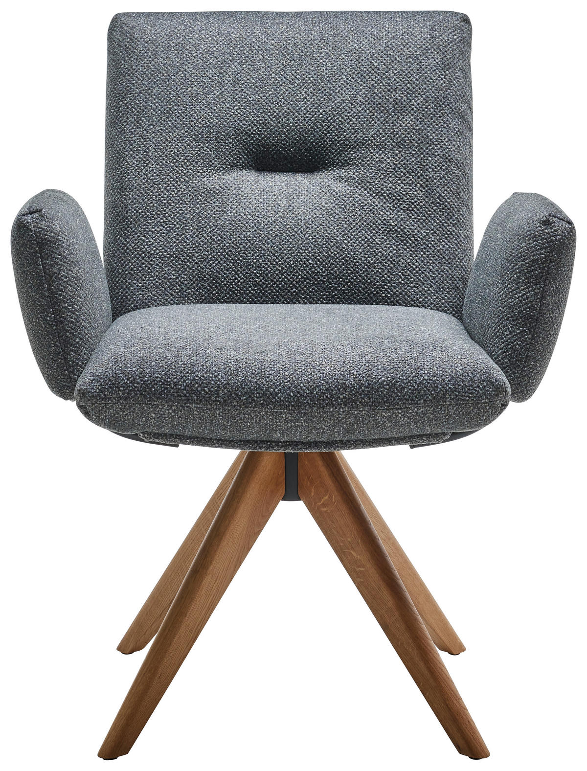 ARMLEHNSTUHL  in beflockt  - Waldgrün/Eichefarben, Design, Holz/Textil (70/89/68cm) - Dieter Knoll