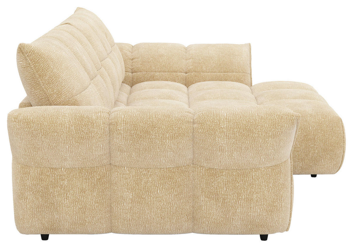 SAROKKANAPÉ textil krémszínű  - krémszínű/fekete, Design, műanyag/textil (312/177cm) - Welnova