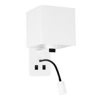 WANDLEUCHTE Magnum 21.5/16/40 cm  - Weiß, KONVENTIONELL, Metall (21.5/16/40cm)