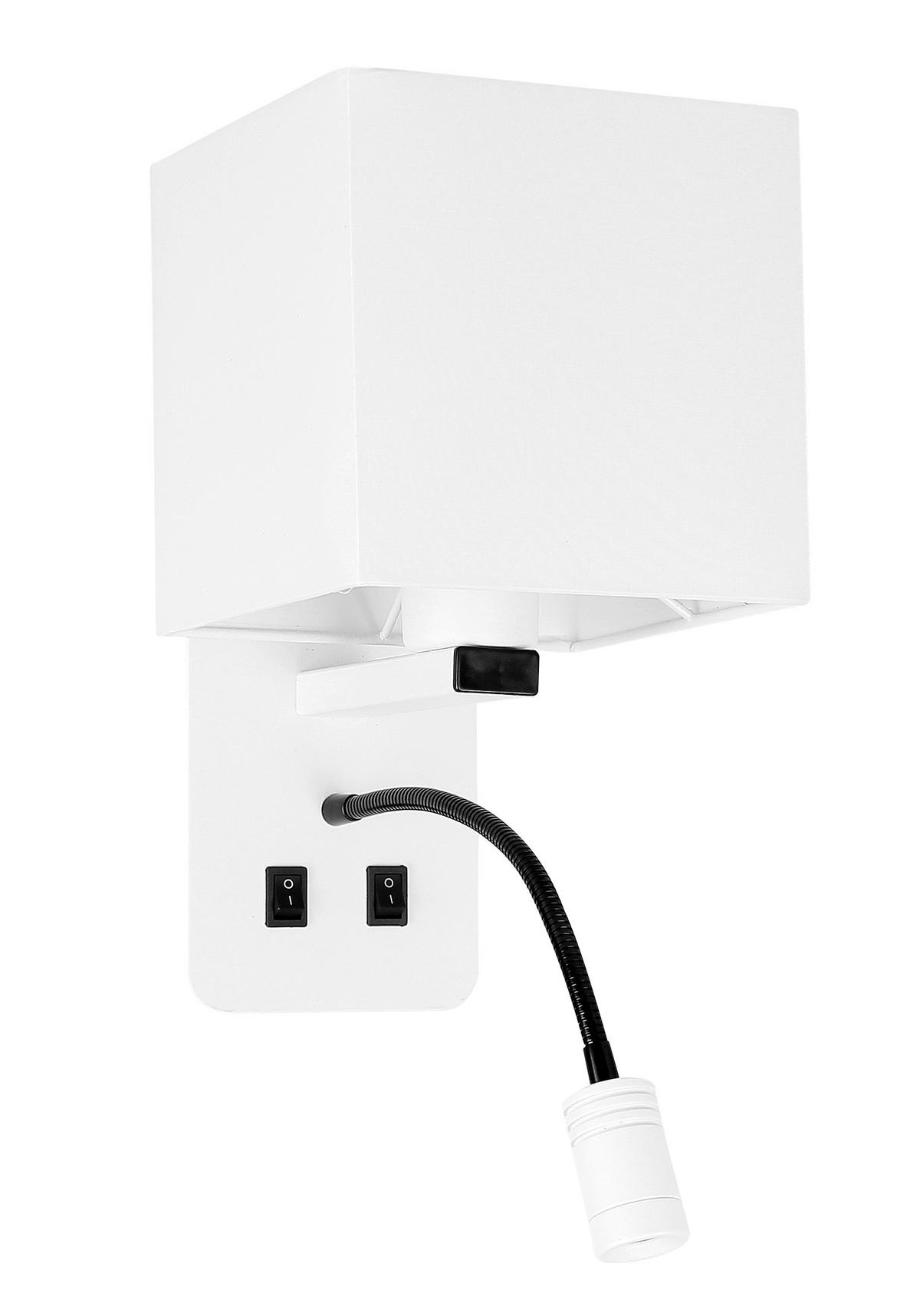 WANDLEUCHTE Magnum 21.5/16/40 cm  - Weiß, KONVENTIONELL, Metall (21.5/16/40cm)