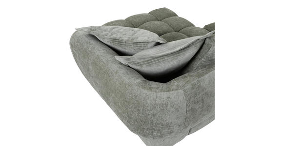 ECKSOFA Olivgrün Flachgewebe  - Schwarz/Olivgrün, KONVENTIONELL, Kunststoff/Textil (318/156cm) - Carryhome