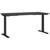 SCHREIBTISCH höhenverstellbar  - Graphitfarben/Schwarz, MODERN, Holzwerkstoff/Metall (160/80/72-120cm) - Germania