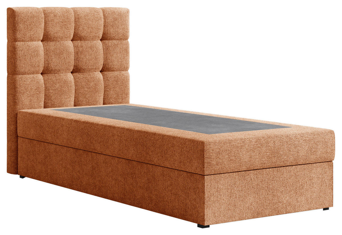 BOXBETT 90/200 cm  in Kupferfarben  - Schwarz/Kupferfarben, MODERN, Holz/Kunststoff (90/200cm) - Livetastic