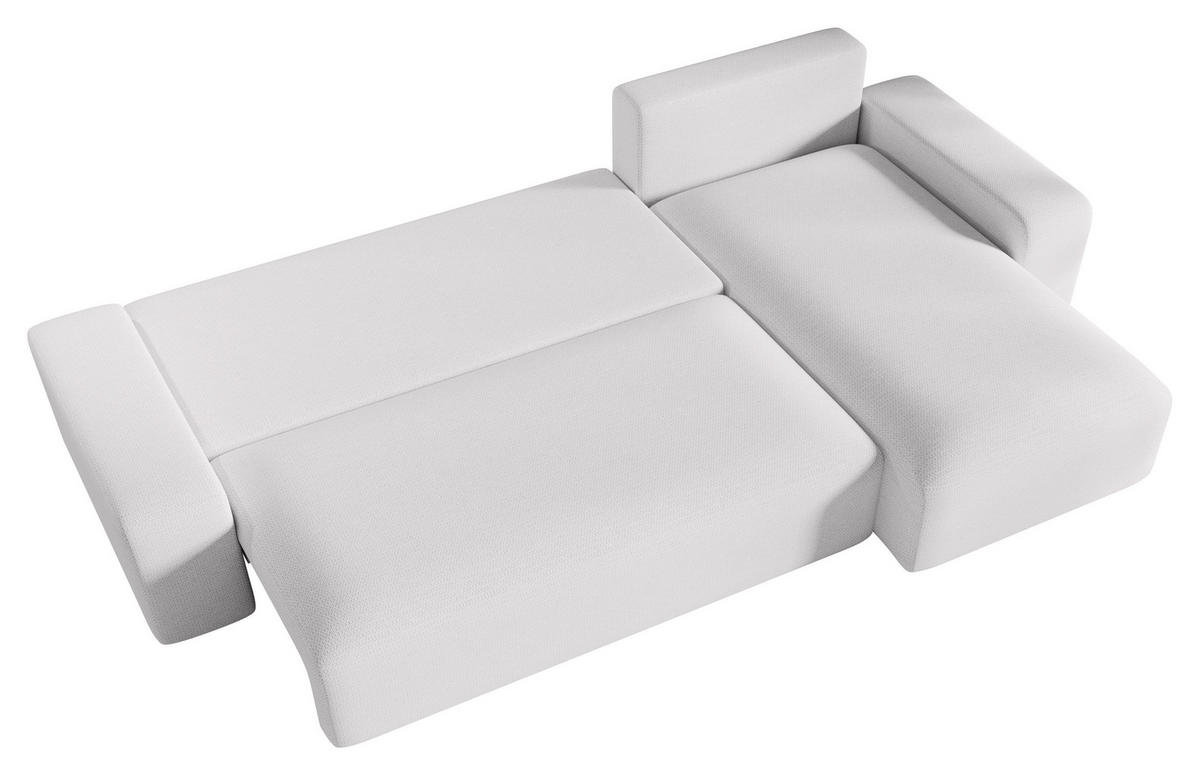 ECKSOFA  in Bouclé Creme  - Creme/Schwarz, MODERN, Kunststoff/Textil (248/143cm) - Xora