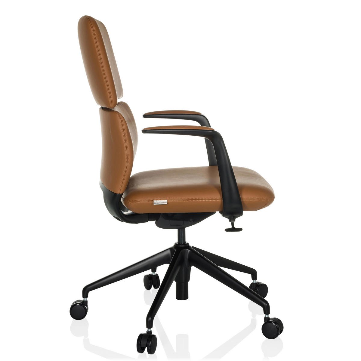 DREHSTUHL  - Schwarz, MODERN, Leder/Kunststoff (62/98-108/60cm) - MID.YOU