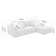 ECKSOFA Greige Chenille  - Greige/Grau, KONVENTIONELL, Kunststoff/Textil (293/205cm) - Carryhome