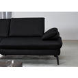 ECKSOFA in Echtleder Anthrazit  - Anthrazit/Schwarz, Design, Leder/Metall (157/325cm) - Dieter Knoll