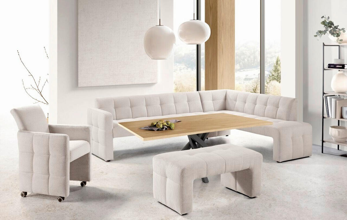 ECKBANK 265/197 cm  in Beige  - Beige/Schwarz, MODERN, Holz/Holzwerkstoff (265/197cm) - Livetastic