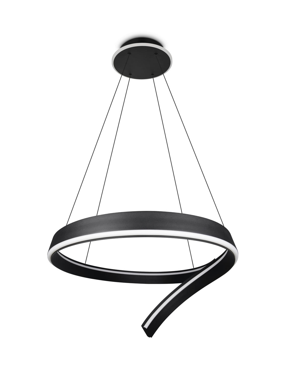 LED-HÄNGELEUCHTE CIRONDA 110/200/68 cm  - Schwarz, Design, Metall (110/200/68cm) - Cinque