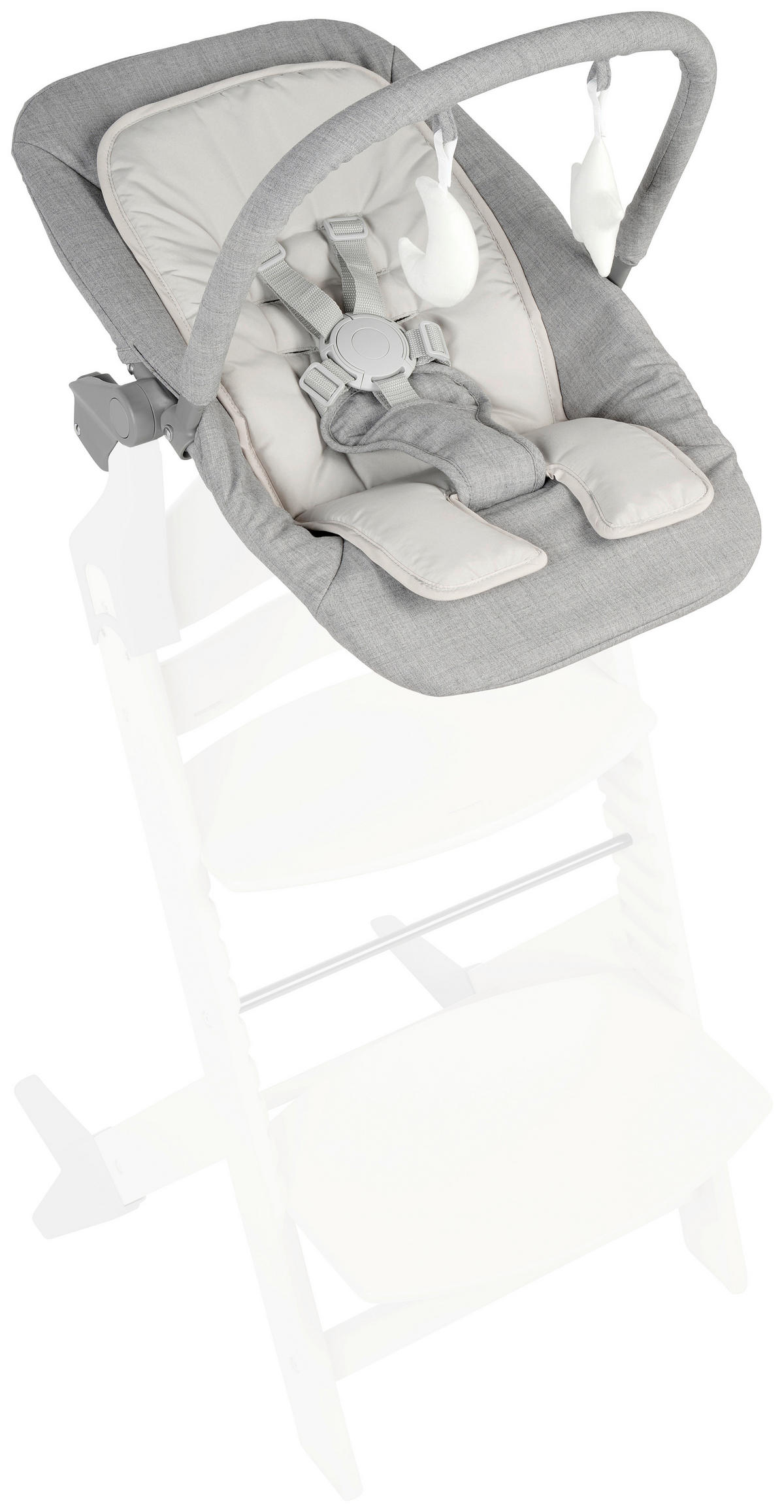 SCHAUKELWIPPE Grau   - Grau, Basics, Kunststoff/Textil (66/45/48-58cm) - My Baby Lou