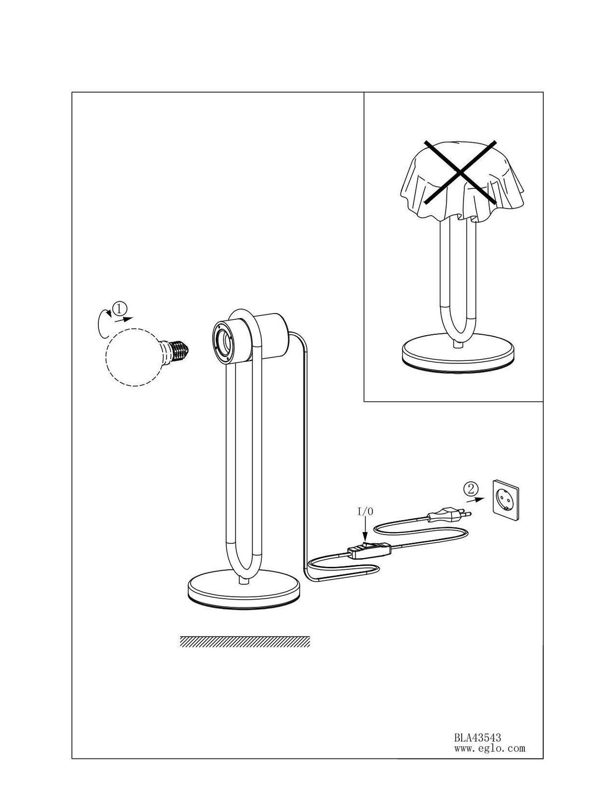 TISCHLEUCHTE 8,5/9/41 cm   - Schwarz/Braun, Natur, Holz/Metall (8,5/9/41cm) - Eglo