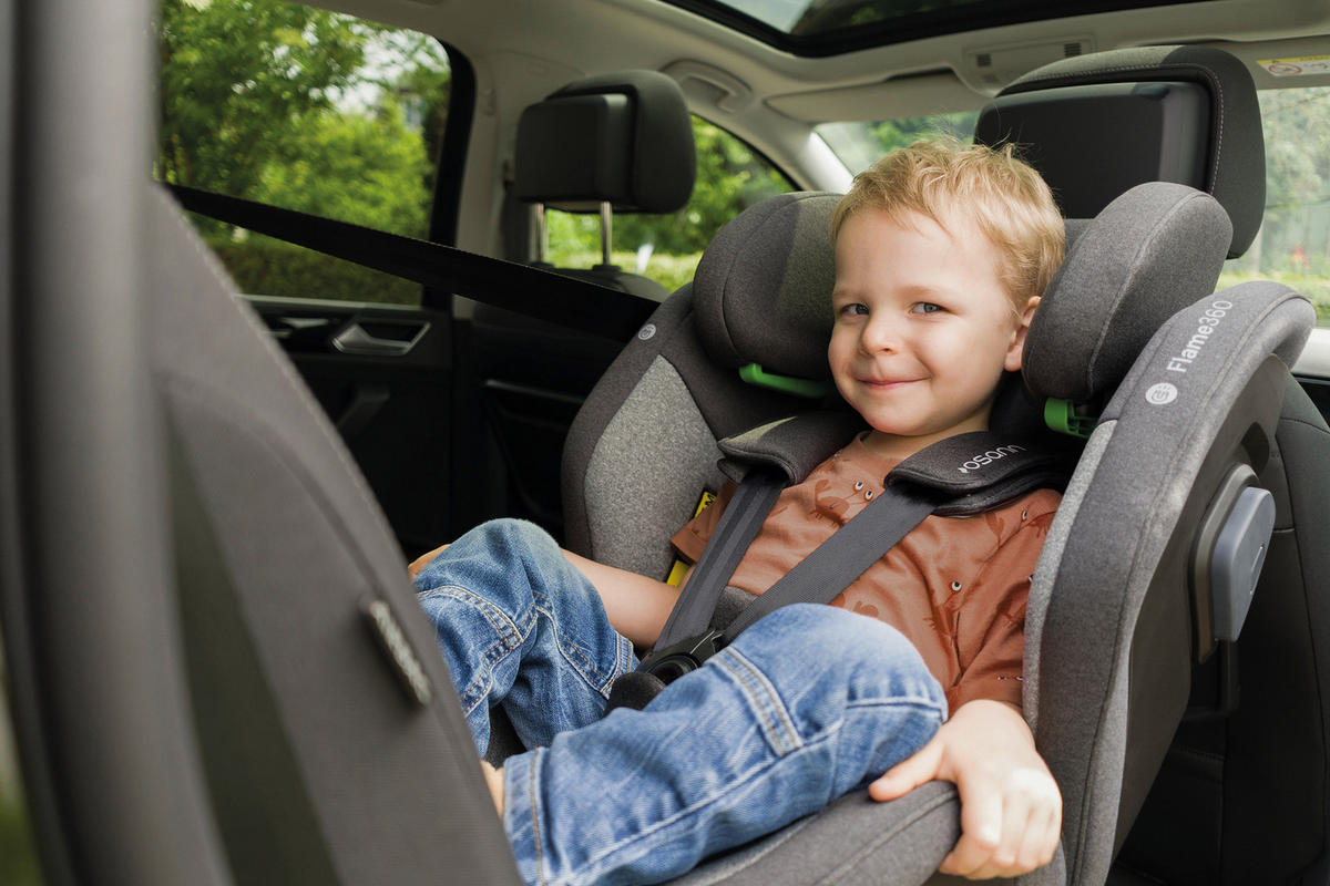 REBOARDER-KINDERSITZ FLAME360 ISOFIX  - Schwarz, Basics, Kunststoff/Textil (44/58/48cm) - Osann