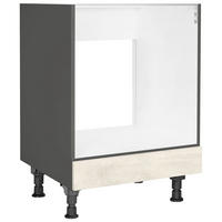 HERDUMBAUSCHRANK 60/87/56 cm  in Weiß  - Schieferfarben/Weiß, MODERN, Holzwerkstoff (60/87/56cm) - Nobilia