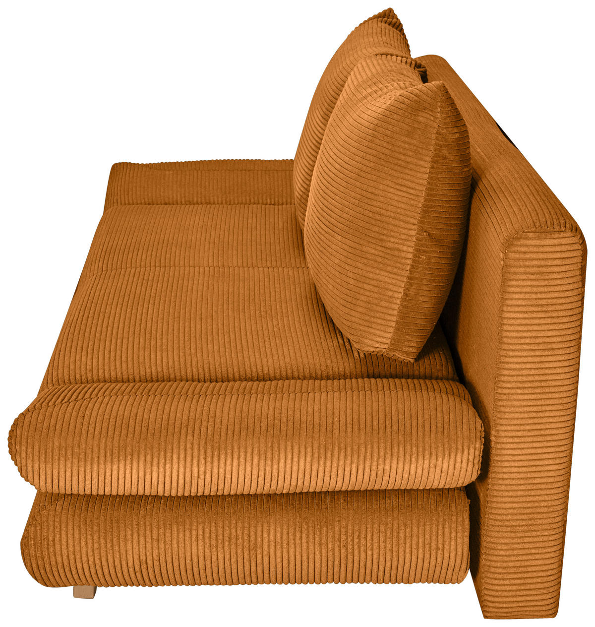 SCHLAFSOFA  mit Schlafen auf Sitzhöhe, haustierfreundlicher Bezug Cord Kupferfarben  - Buchefarben/Kupferfarben, KONVENTIONELL, Holz/Textil (200/75/85cm) - Carryhome