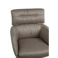 ARMLEHNSTUHL  Stoffauswahl, Sitzfläche 360° drehbar, automatische Rückholfunktion Webstoff  Grau, Schwarz  - Schwarz/Grau, Design, Textil/Metall (62/92/66cm) - Dieter Knoll