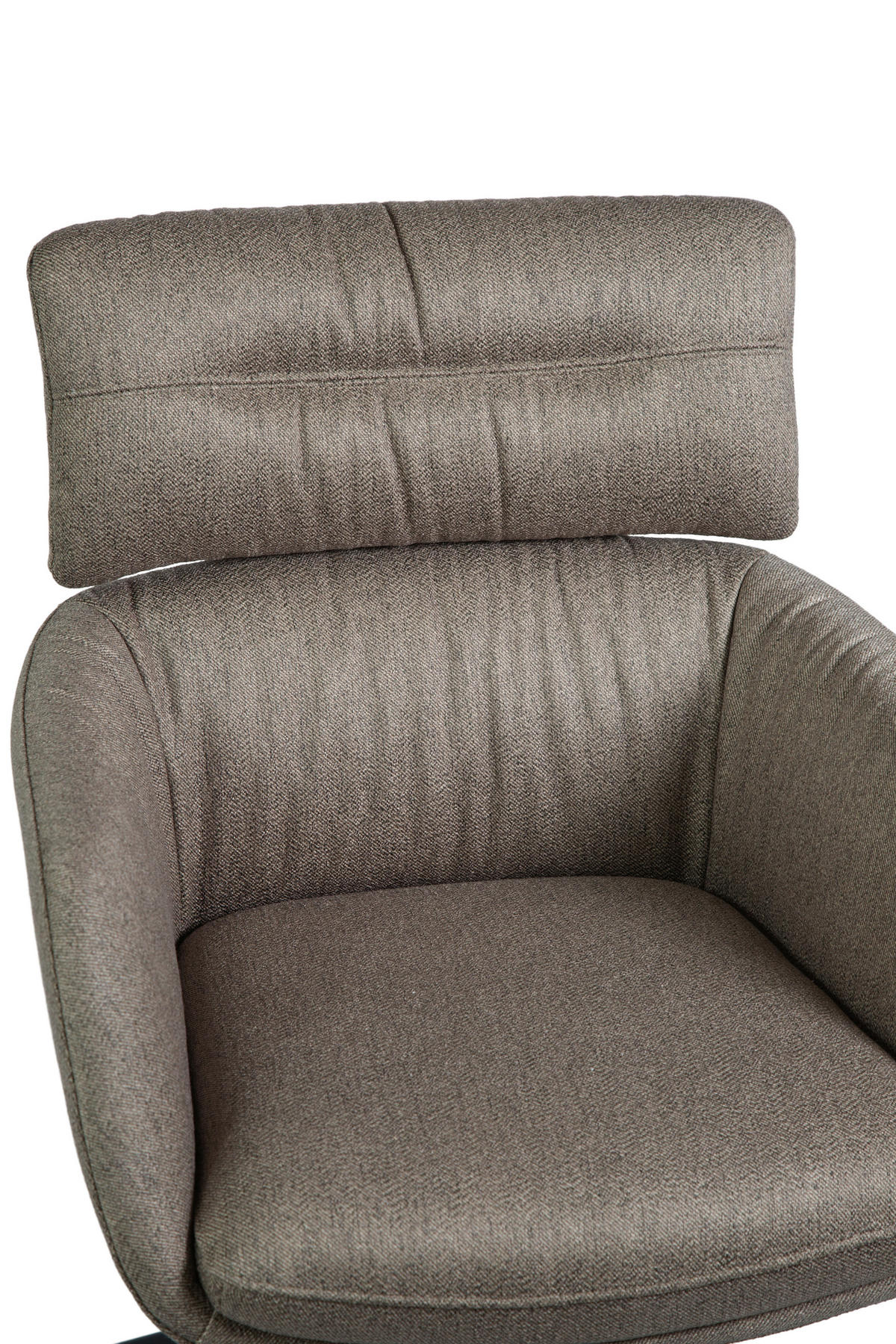 ARMLEHNSTUHL  Stoffauswahl, Sitzfläche 360° drehbar, automatische Rückholfunktion Webstoff  Grau, Schwarz  - Schwarz/Grau, Design, Textil/Metall (62/92/66cm) - Dieter Knoll