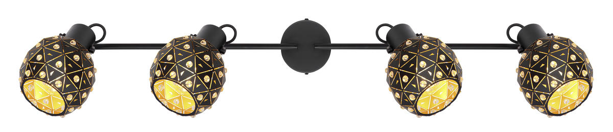 Strahler Jodie Jodie 90/12/26 cm   - Klar/Goldfarben, Basics, Glas/Metall (90/12/26cm) - Globo