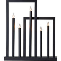 LED-KERZE  - Anthrazit/Weiß, Basics, Holz/Kunststoff (45/8/51cm) - Eglo