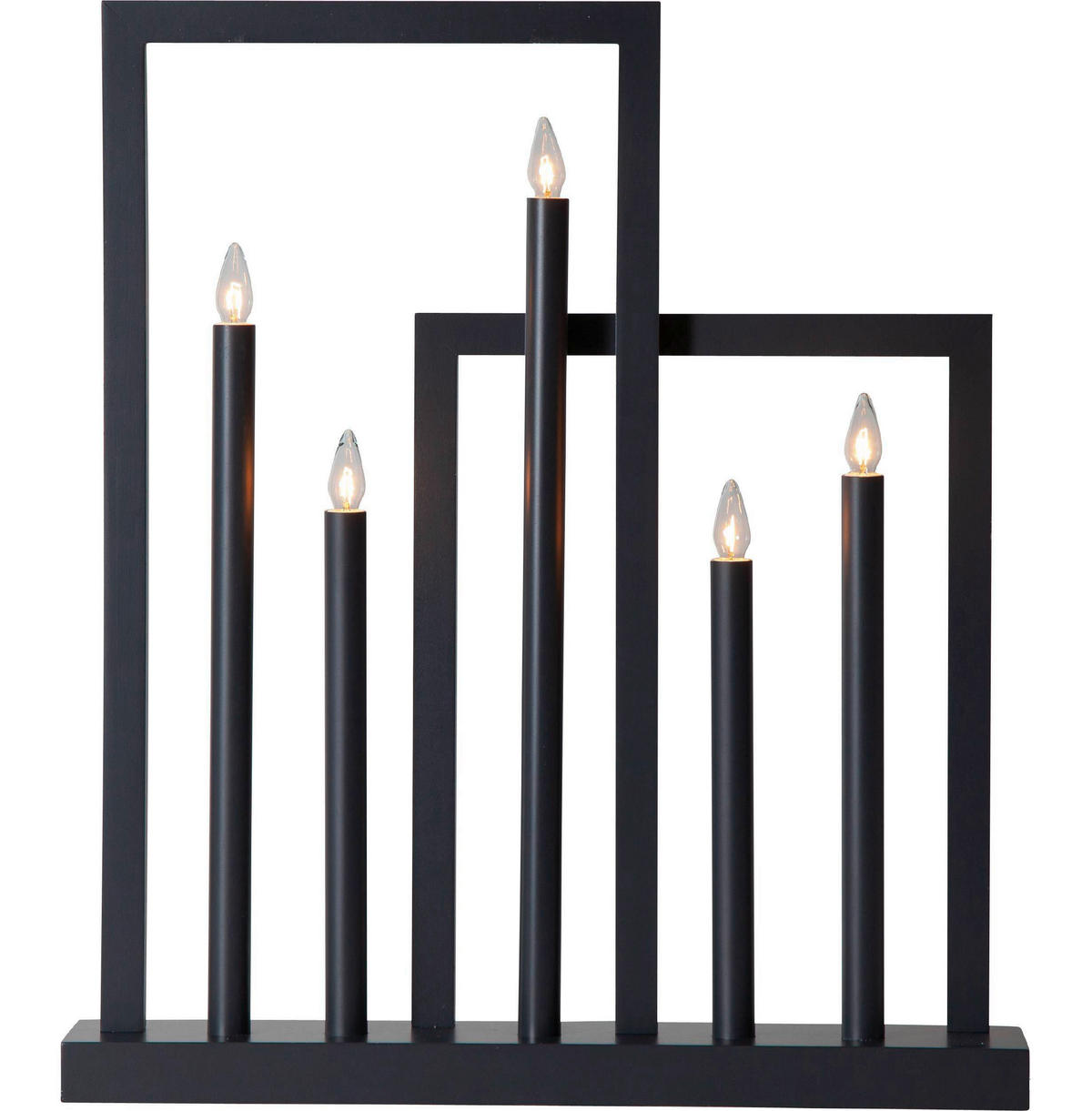 LED-KERZE  - Anthrazit/Weiß, Basics, Holz/Kunststoff (45/8/51cm) - Eglo