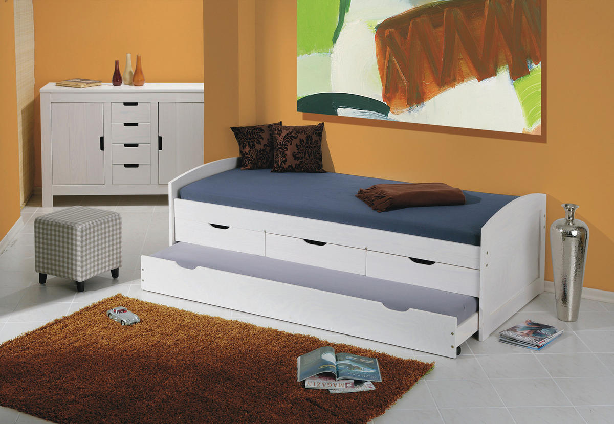 LEŽALNIK,  bela les - bela, Moderno, les (90/200cm)