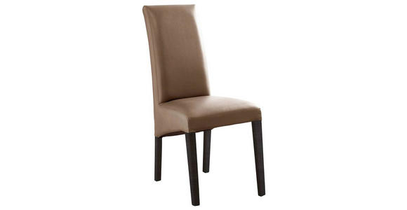 STUHL Lederlook Cappuccino, Buche Kolonial - Buche Kolonial/Cappuccino, KONVENTIONELL, Holz/Textil (47/102/57cm) - Carryhome