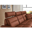 ECKSOFA in Echtleder Cognac  300/157 cm  - Cognac/Schwarz, Design, Leder/Metall (300/157cm) - Dieter Knoll