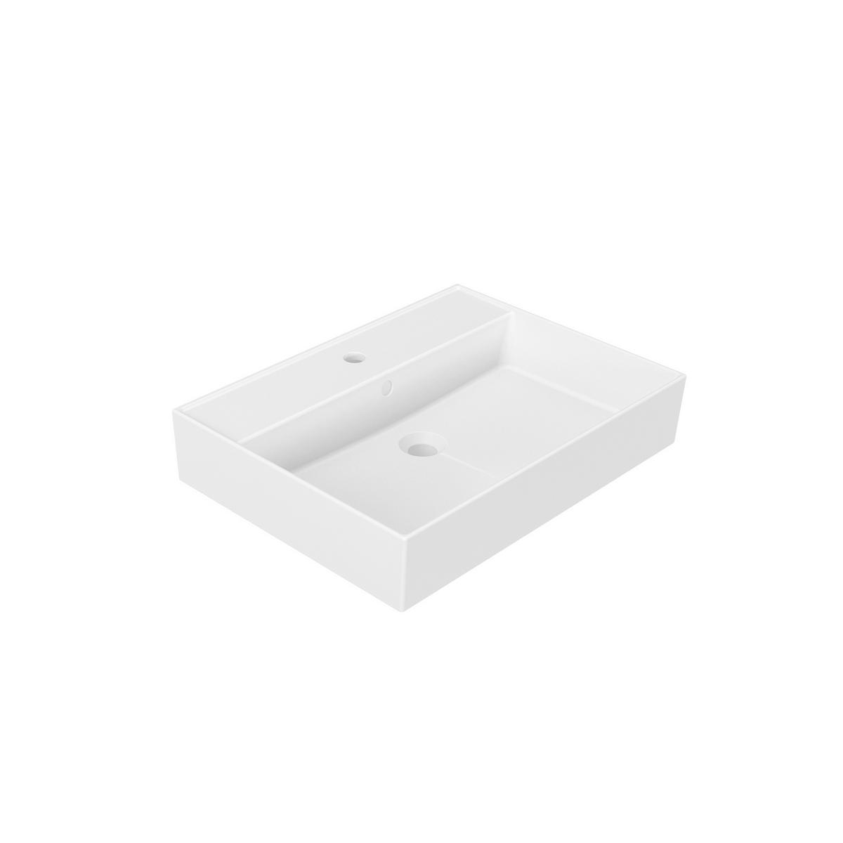 BADEZIMMER 3-teilig  in 60 cm  - Schwarz/Weiß, Design, Keramik/Holzwerkstoff (60cm) - Welnova