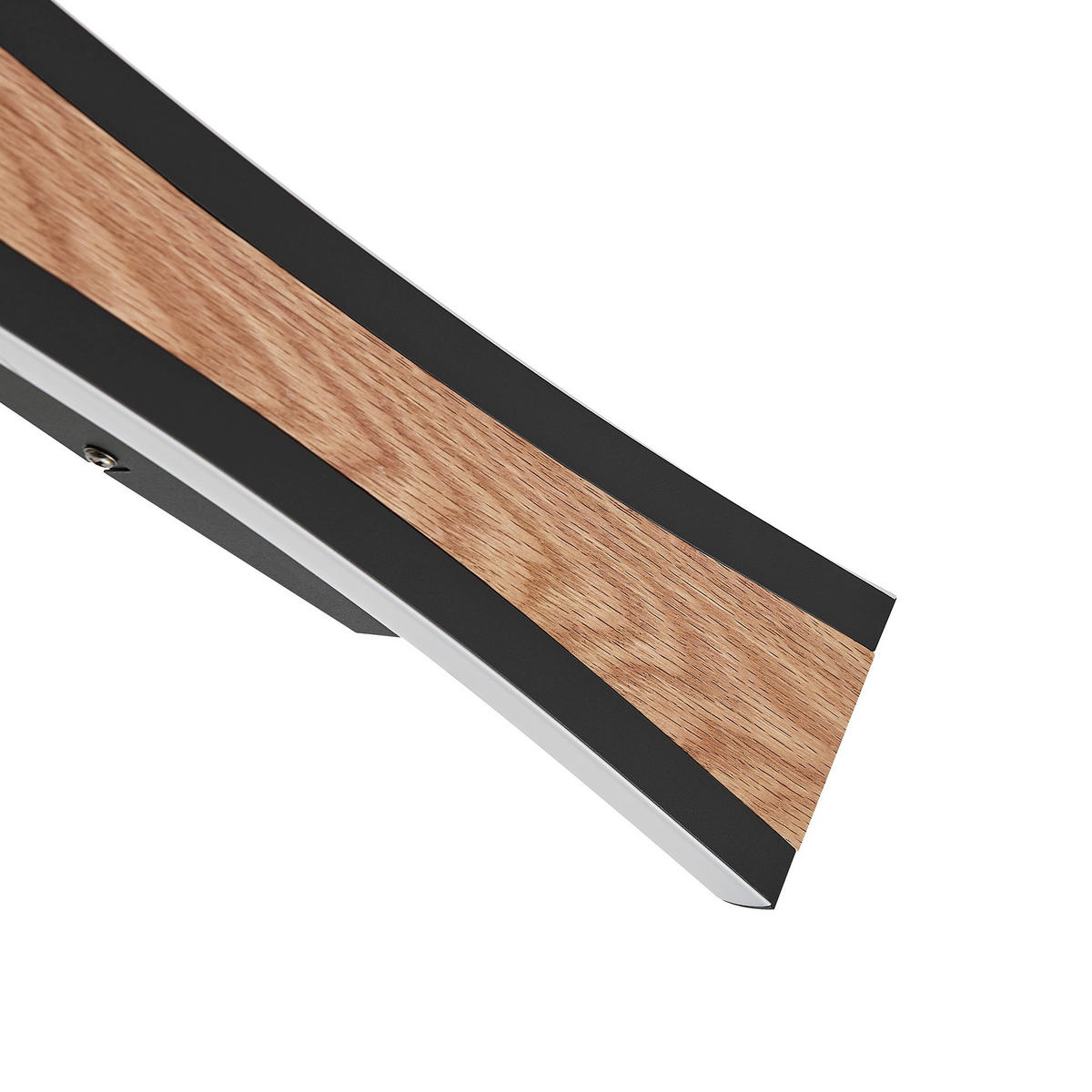 LED-WANDLEUCHTE Ella 40,5/9/5,5 cm   - Eichefarben/Schwarz, Natur, Holz/Kunststoff (40,5/9/5,5cm) - Novel