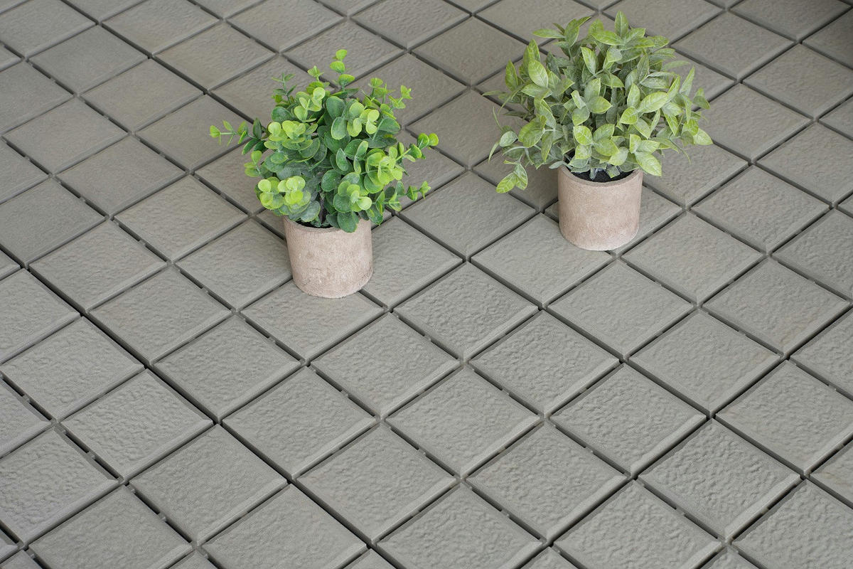 TERRASSENFLIESE  - Weiß, KONVENTIONELL, Holzwerkstoff/Kunststoff (30/30/2,4cm) - Ambia Garden