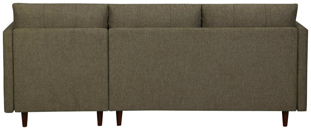 ECKSOFA SOLIN Grün Webstoff Rückenkissen, Bettkasten  - Braun/Grün, Design, Holz/Textil (188/79/123cm) - P & B