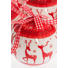 CHRISTBAUMKUGEL-SET 6-teilig Rot, Weiß - Rot/Weiß, Kunststoff (8cm)