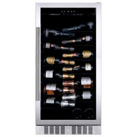 WEINKÜHLSCHRANK DX-70.258SS  - Edelstahlfarben, Basics, Glas/Metall (59,5/121,5/68cm)