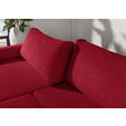 2,5-SITZER  in Flachgewebe Rot  - Rot/Schwarz, Design, Kunststoff/Textil (240/70/125cm) - Xora