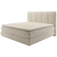 POSTELJA Z VZMETNICO   x  , les bež  - črna/bež, Moderno, kovina/umetna masa (180/200cm) - Hom`in