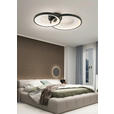LED-DECKENLEUCHTE 55/35/8,5 cm   - Silberfarben/Schwarz, Design, Kunststoff/Metall (55/35/8,5cm) - Novel