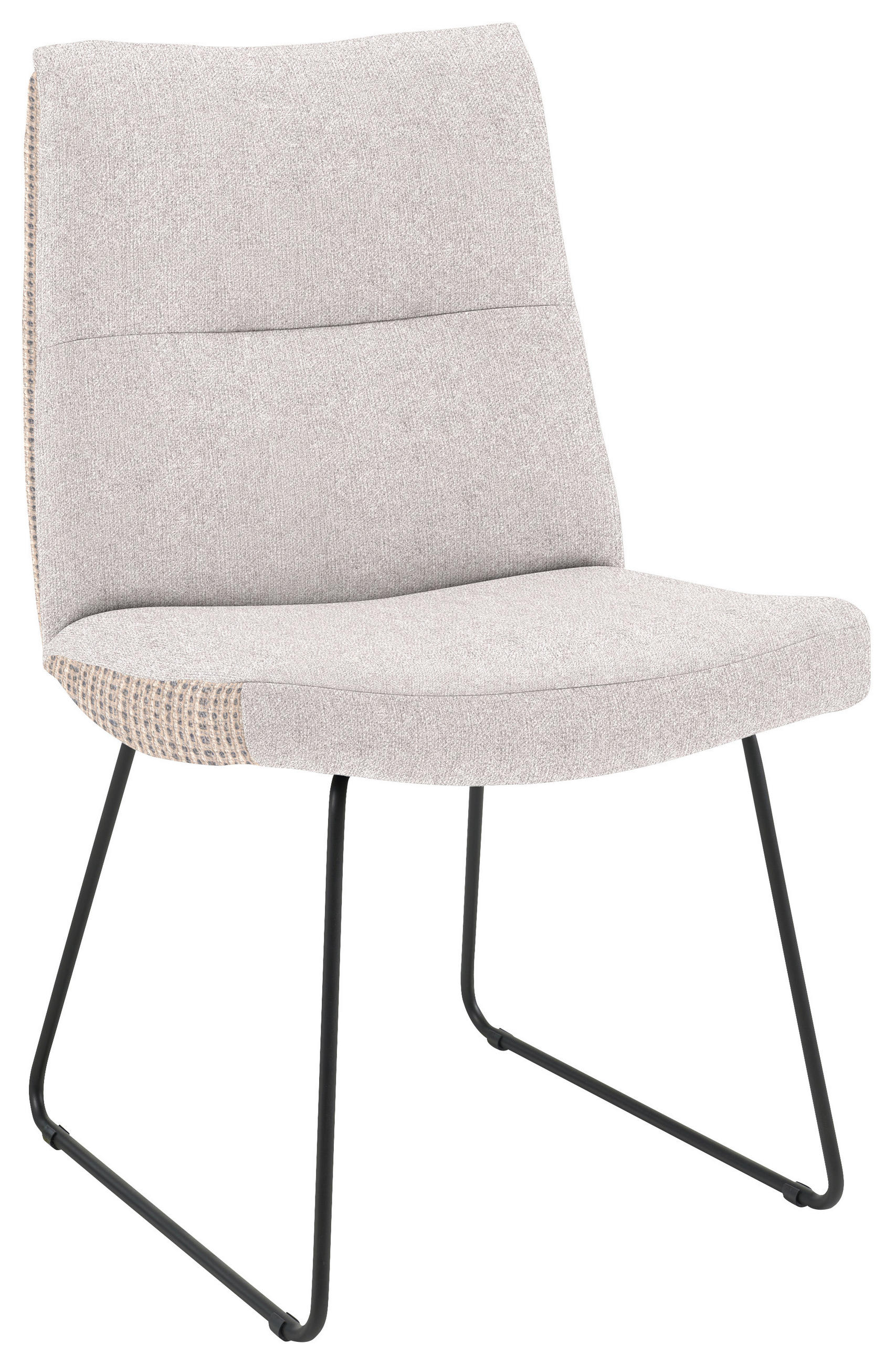 STUHL  Beinauswahl, Stoff-/Lederauswahl Flachgewebe  Hellgrau  - Hellgrau/Schwarz, Design, Textil/Metall (50/90/68cm) - Valnatura