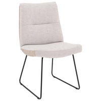 STUHL - Hellgrau/Schwarz, Design, Textil/Metall (50/90/68cm) - Valnatura