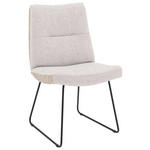 STUHL - Hellgrau/Schwarz, Design, Textil/Metall (50/90/68cm) - Valnatura