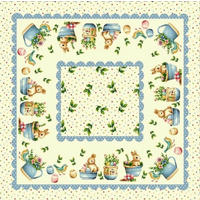 ASZTALTERÍTŐ   - pasztellkék, Basics, textil (90/90cm)