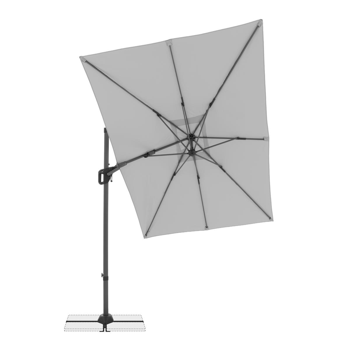 AMPELSCHIRM 200x300 cm Anthrazit, Hellgrau  - Anthrazit/Hellgrau, Design, Textil/Metall (200/300cm) - Doppler