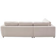 ECKSOFA  in Chenille Naturfarben  224/307 cm  - Schwarz/Naturfarben, KONVENTIONELL, Kunststoff/Textil (224/307cm) - Hom`in